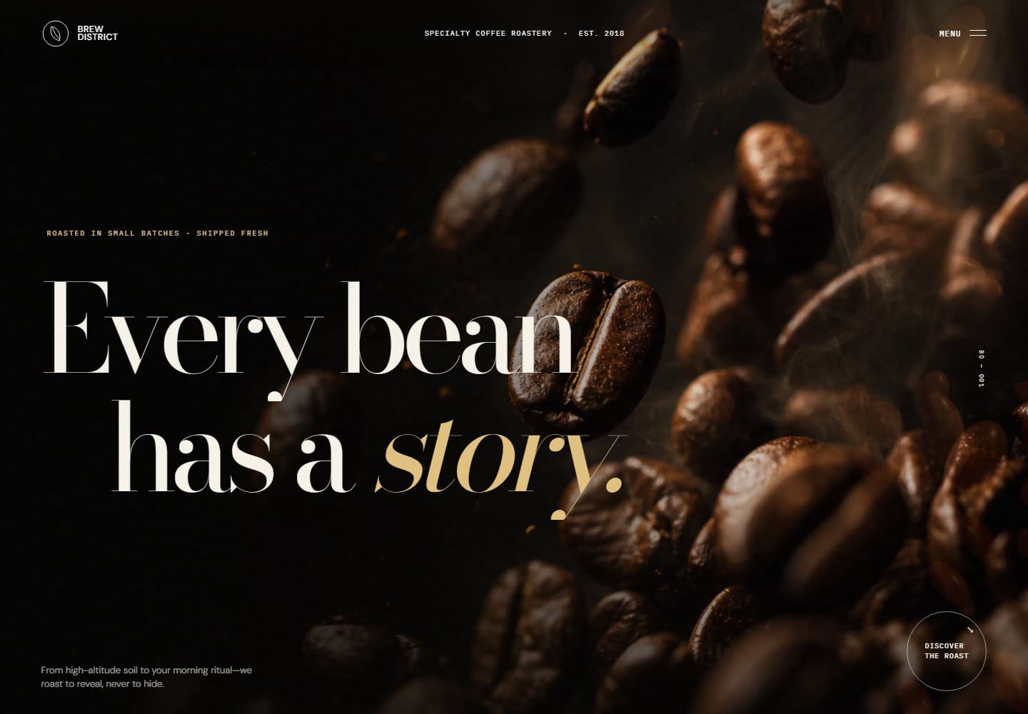 Brew District website design