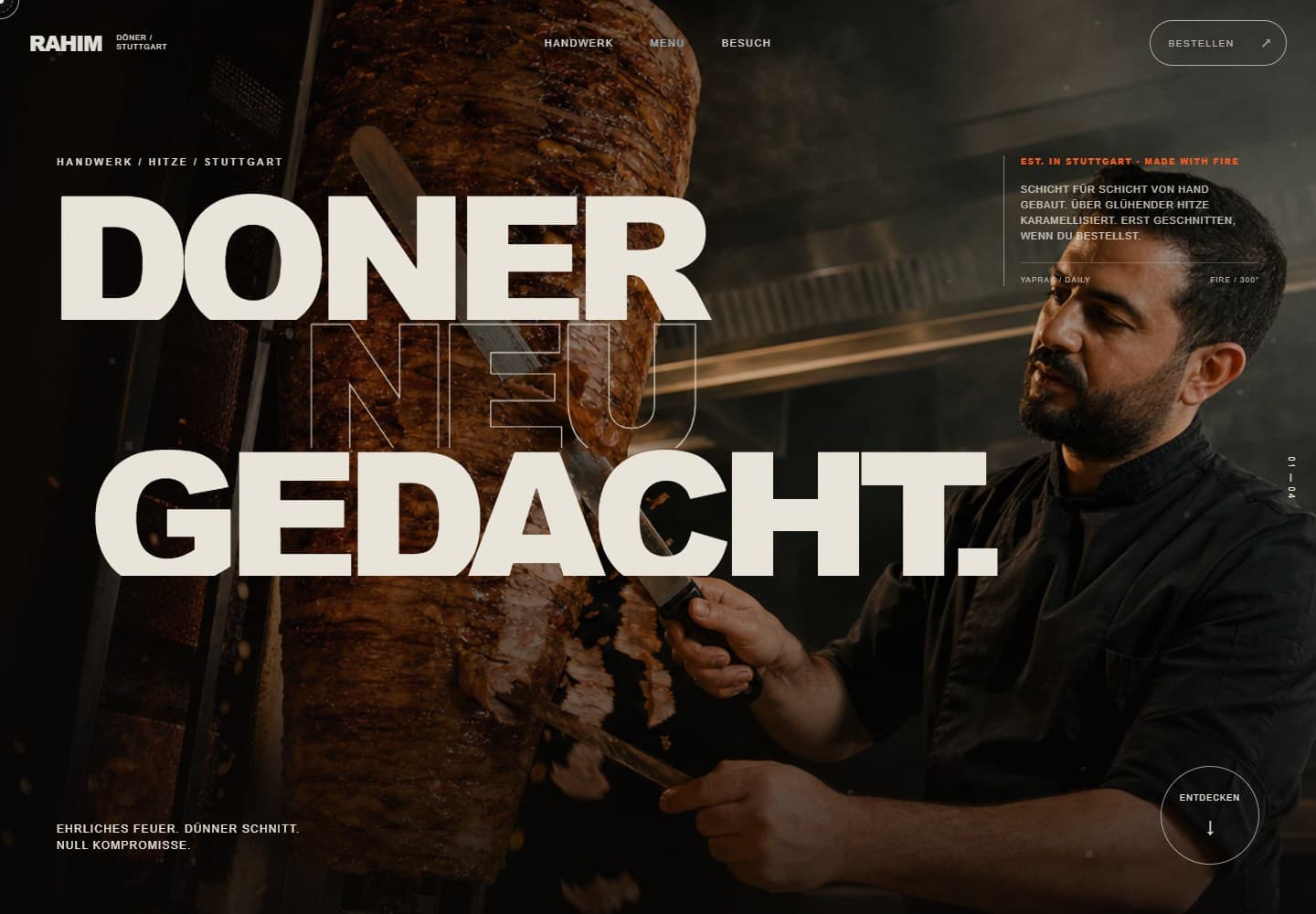 Rahim Döner website design